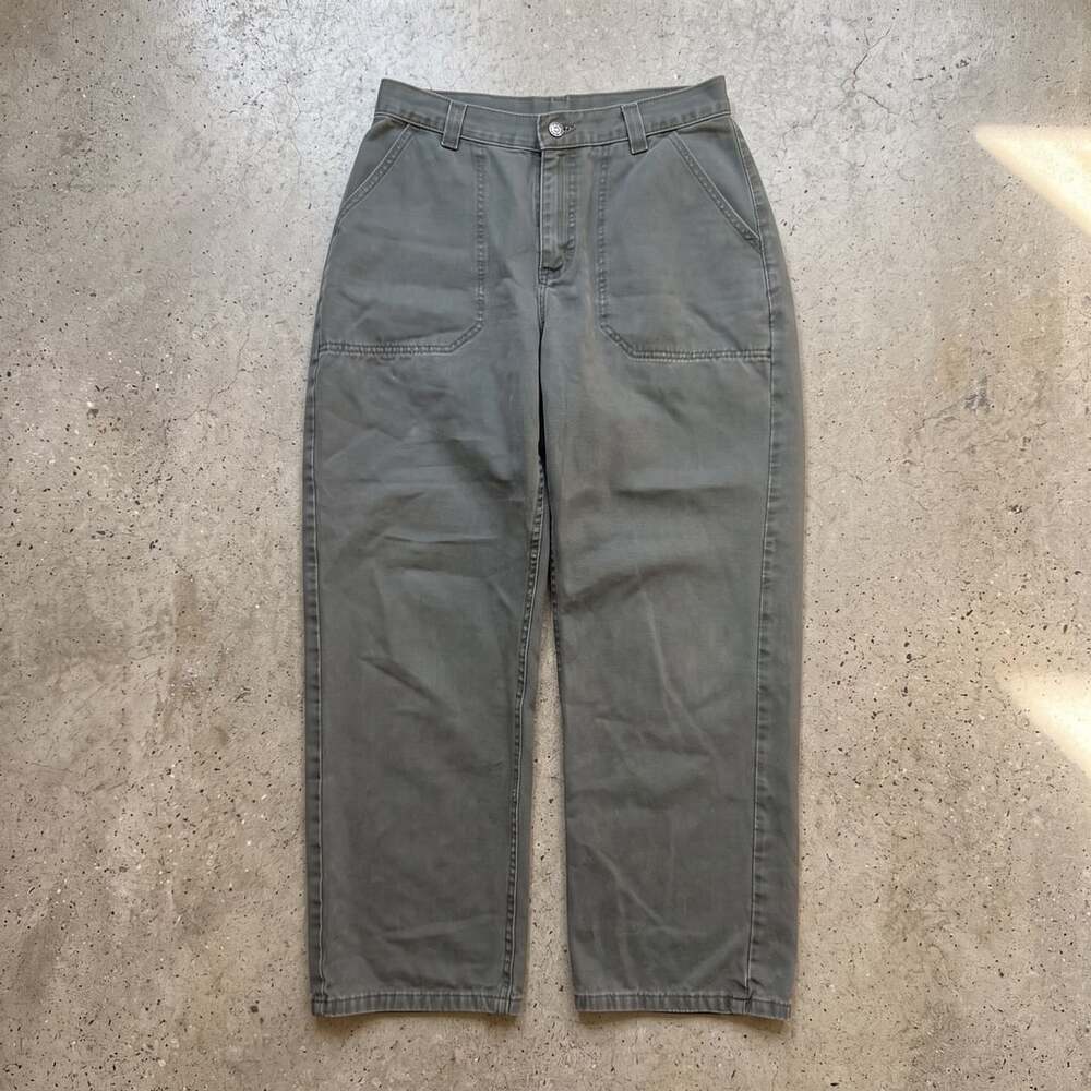 American Eagle Utility Pants Size 10 Olive Green Straight Leg